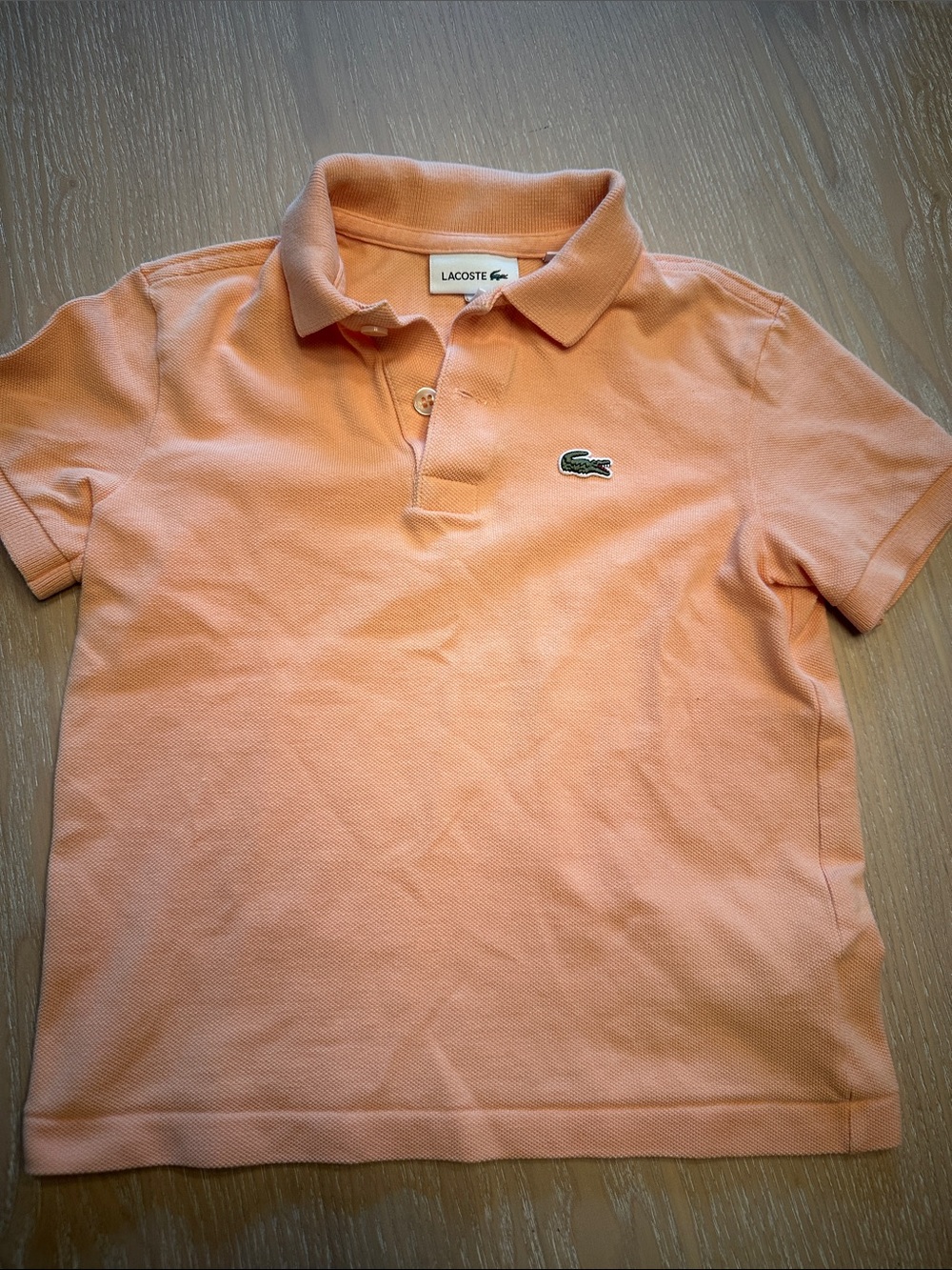 Lacoste Boys Polo Shirt in Peachy Orange